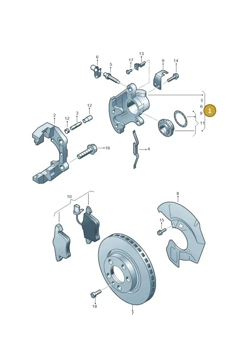 7L6615124F — Volkswagen Transp. caravelle (2008-2009) diagram 410615400, position 1