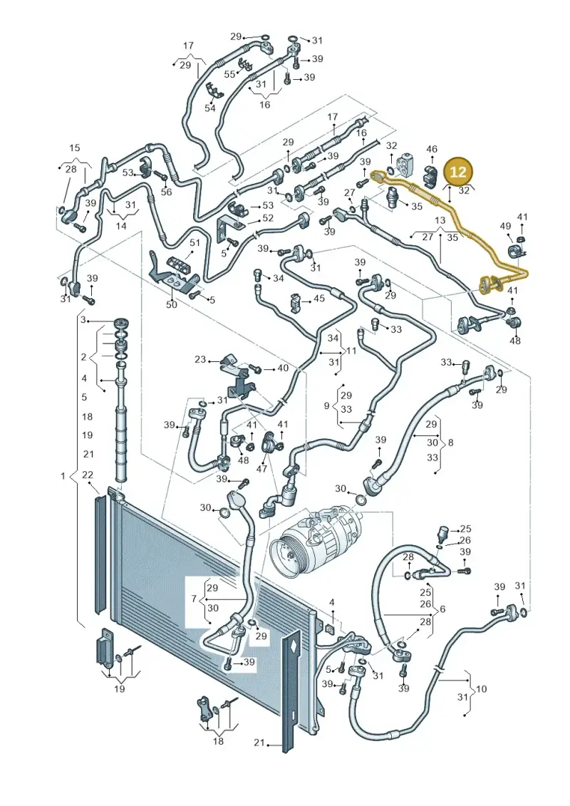 7L6820743H — Volkswagen Touareg                08> (2007-) diagram 274820500, position 12