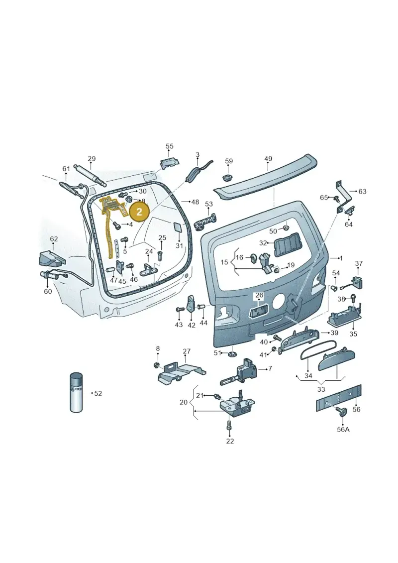 7L6827301E — Volkswagen Touareg                08> (2007-) diagram 616827200, position 2