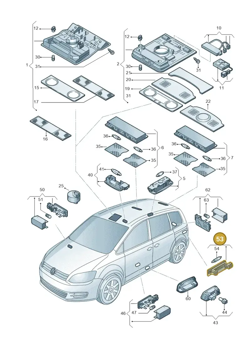 7L6947101A — Volkswagen Sharan BlueMotion (2015-2022) diagram 689947000, position 53