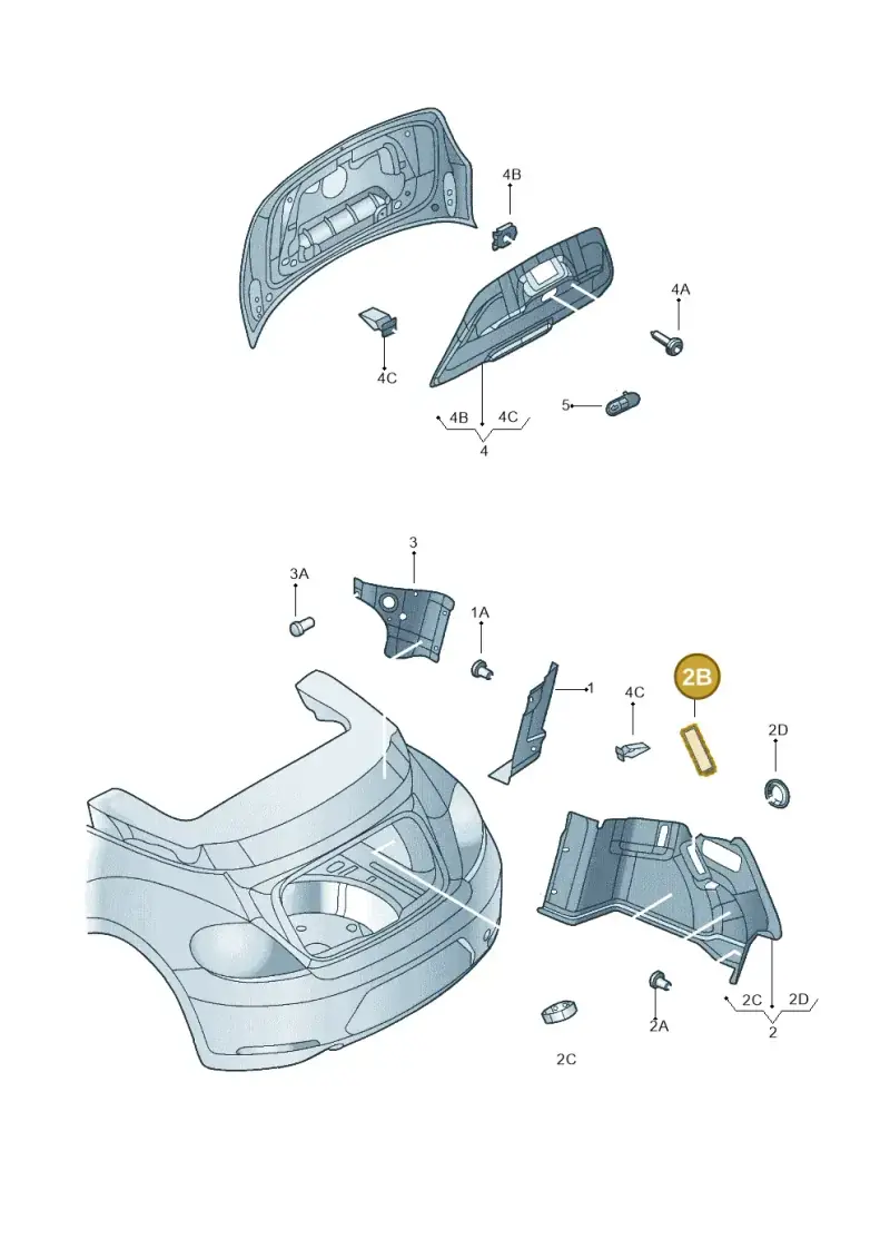 7L6947101A — Volkswagen New beetle cabriolet (2016-2019) diagram 716867900, position 2B