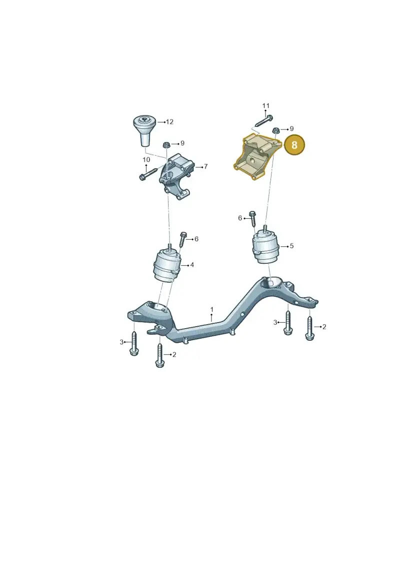 7L8199308A — Volkswagen Touareg BlueMotion (2014-2018) diagram 274199500, position 8