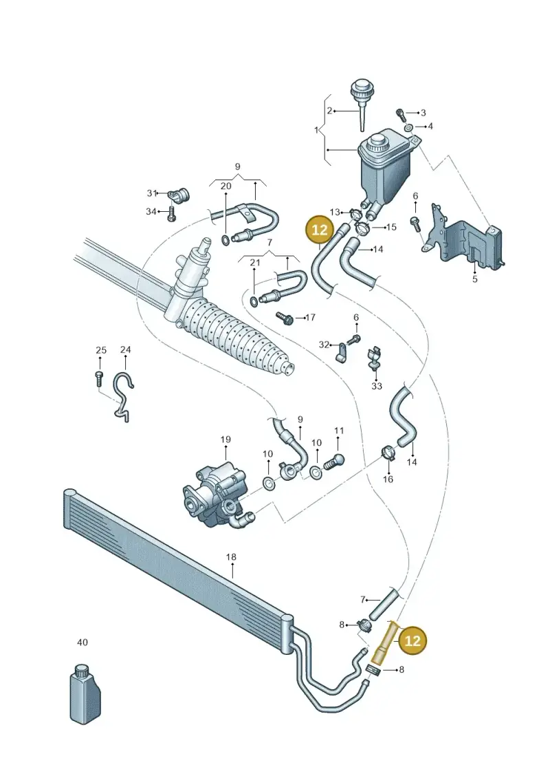 7L8422890 — Volkswagen Touareg (2005-2006) diagram 274422500, position 12