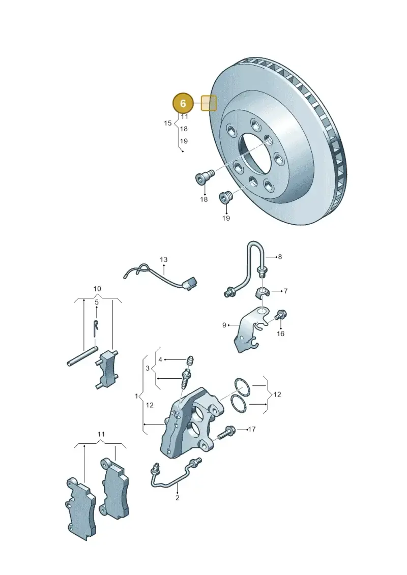 7L8615601C — Volkswagen Touareg                08> (2007-) diagram 274615700, position 6