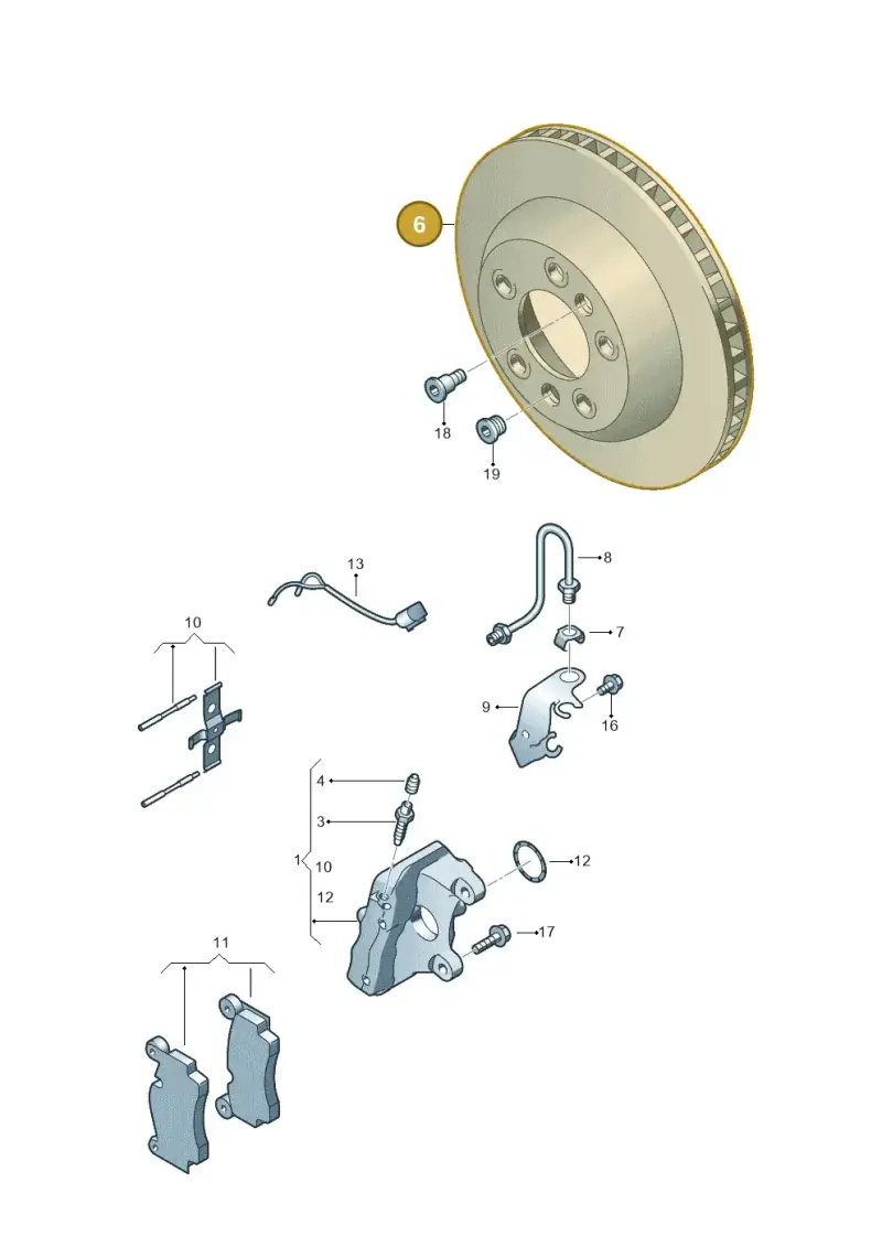 7L8615601C — Volkswagen Touareg                08> (2007-) diagram 478615650, position 6