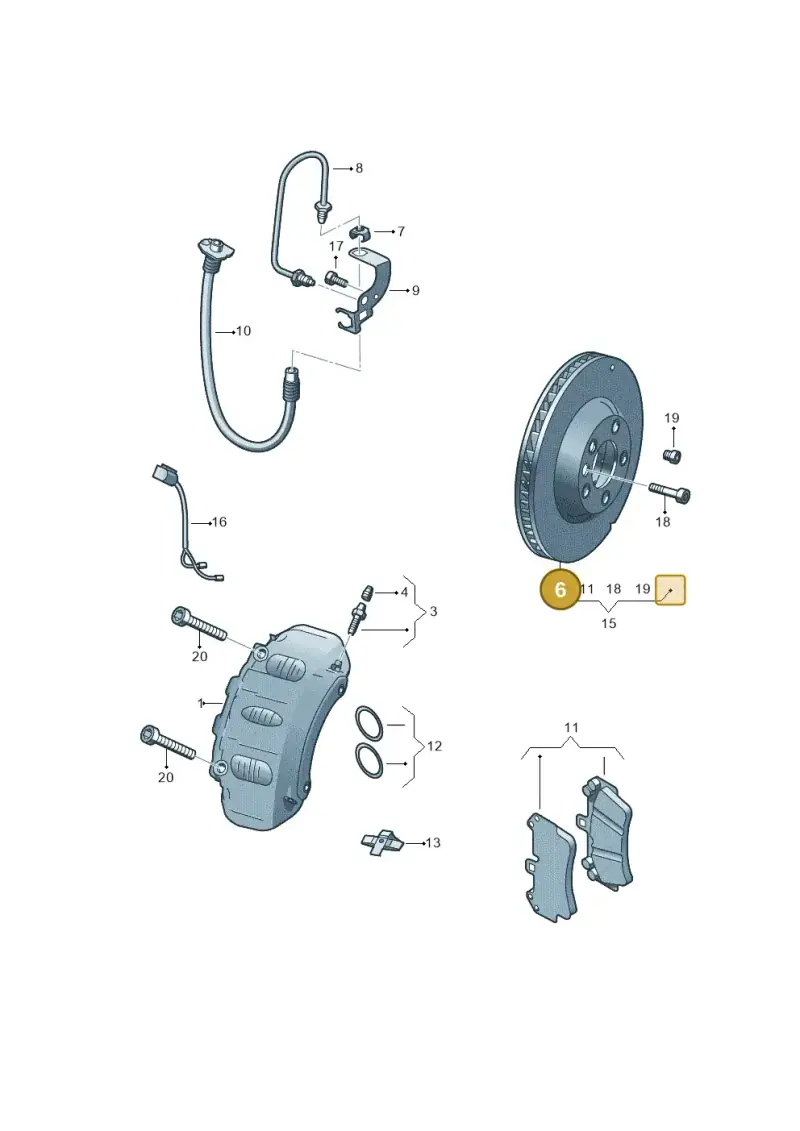 7L8615601C — Volkswagen Touareg BlueMotion (2014-2018) diagram 693615700, position 6