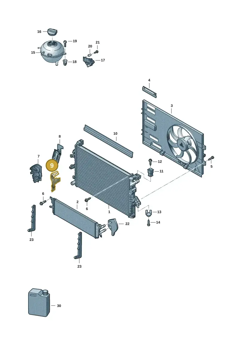 7LA121332A — Volkswagen Transport. multivan (2019-2024) diagram 7em122150, position 9