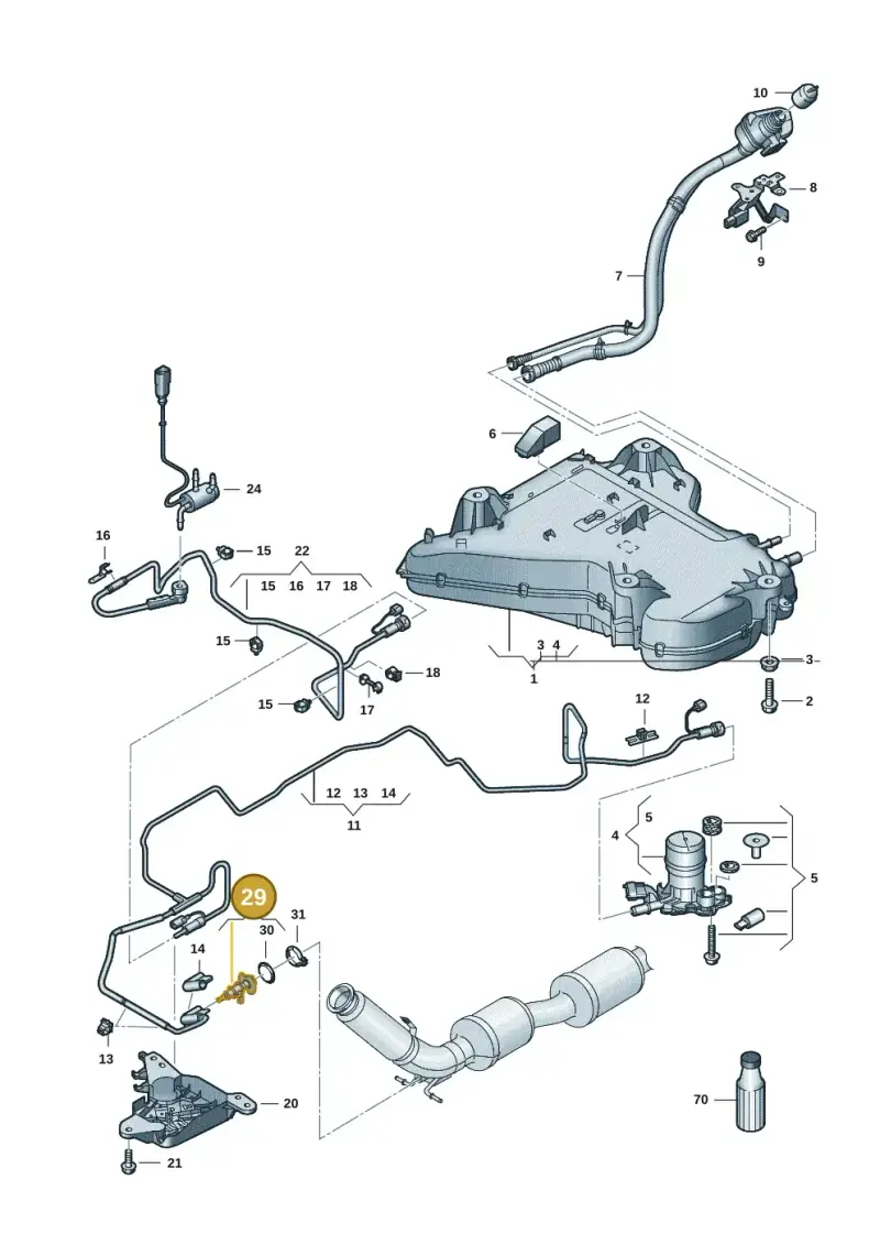 7LA131113E — Volkswagen Multivan (2021-) diagram 7t0201600, position 29