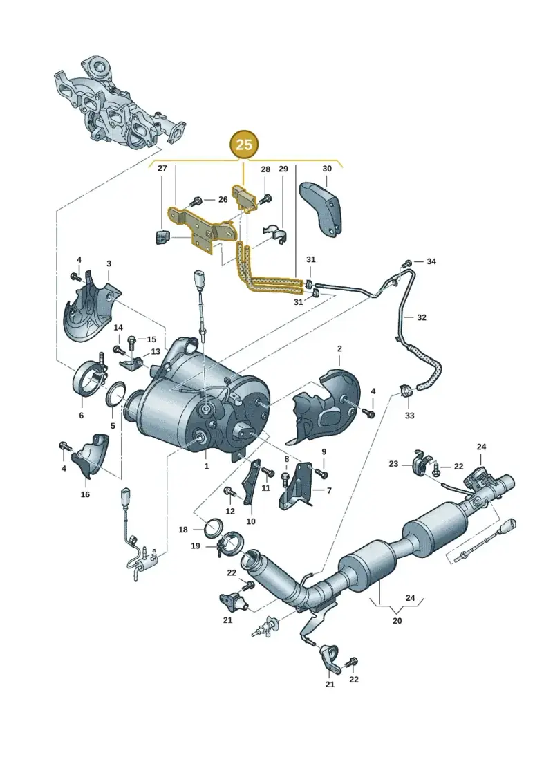 7LA131552P — Volkswagen Transport. multivan (2019-2024) diagram 7em253075, position 25