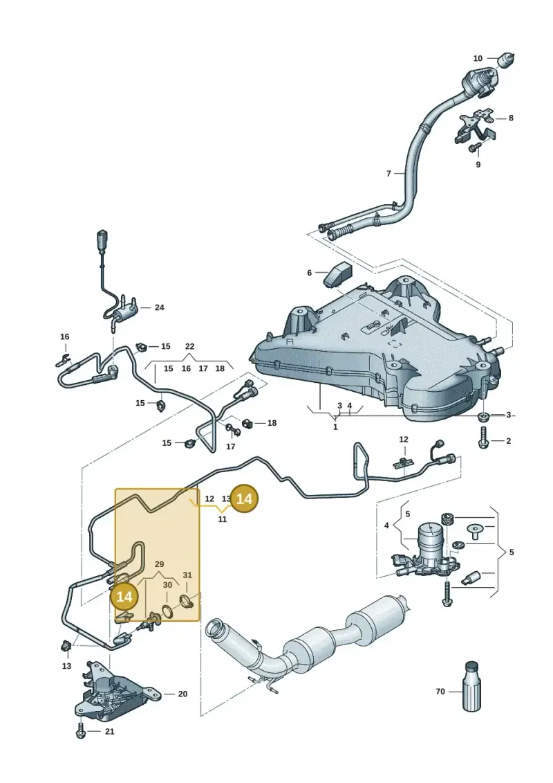 7LA131991 — Volkswagen Multivan (2021-) diagram 7t0201600, position 14