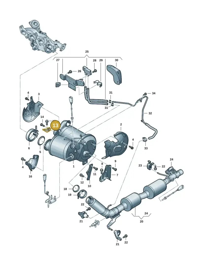 7LA253128Q — Volkswagen Transport. multivan (2019-2024) diagram 7em253075, position 13