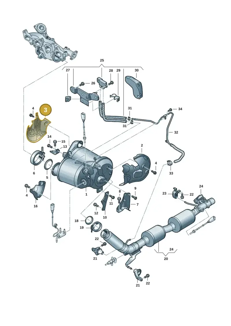 7LA253715F — Volkswagen Transport. multivan (2019-2024) diagram 7em253075, position 3