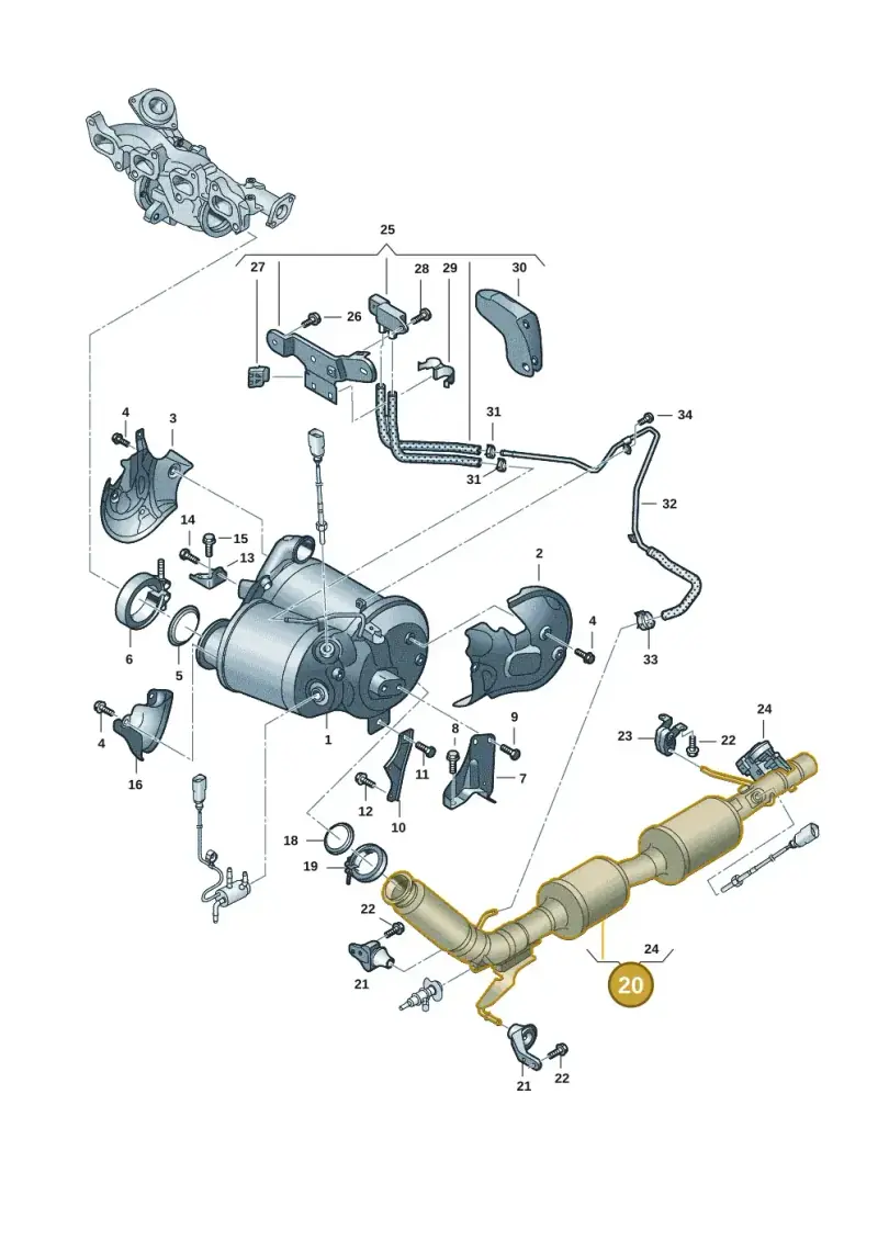 7LA254500GX — Volkswagen Transport. multivan (2019-2024) diagram 7em253075, position 20
