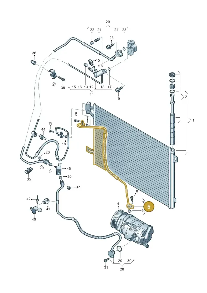 7LA816721A — Volkswagen Transport. multivan (2019-2024) diagram 861260400, position 5