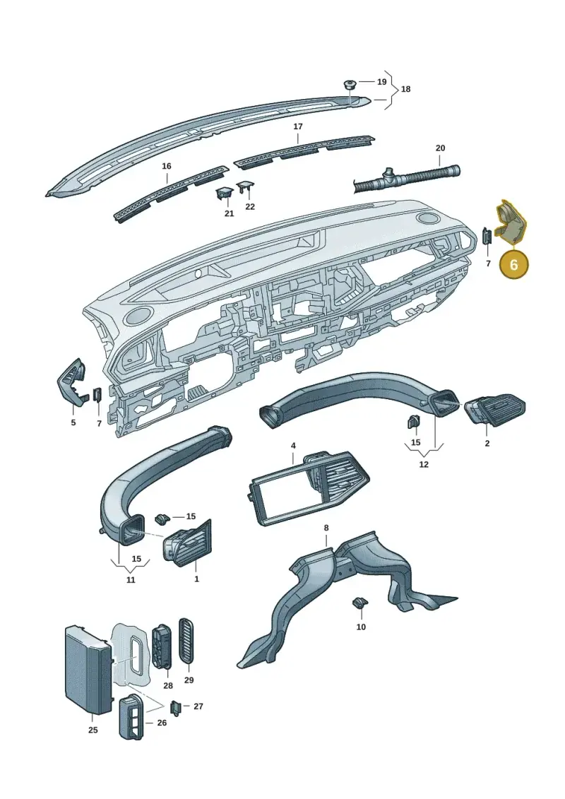 7LA819204B82V — Volkswagen Single-cab transp. (2019-2024) diagram 7fp819300, position 6