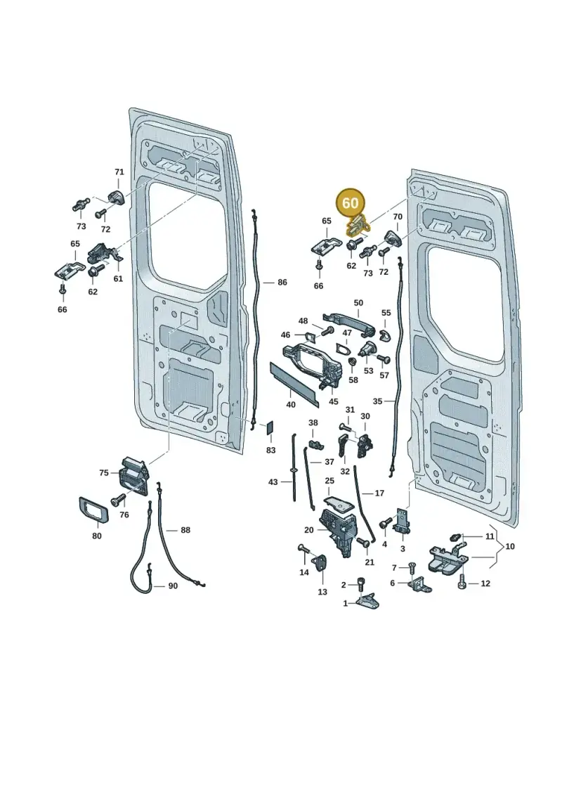 7LA827161B — Volkswagen MAN TGE 55 (2016-2021) diagram 7c0827110, position 60