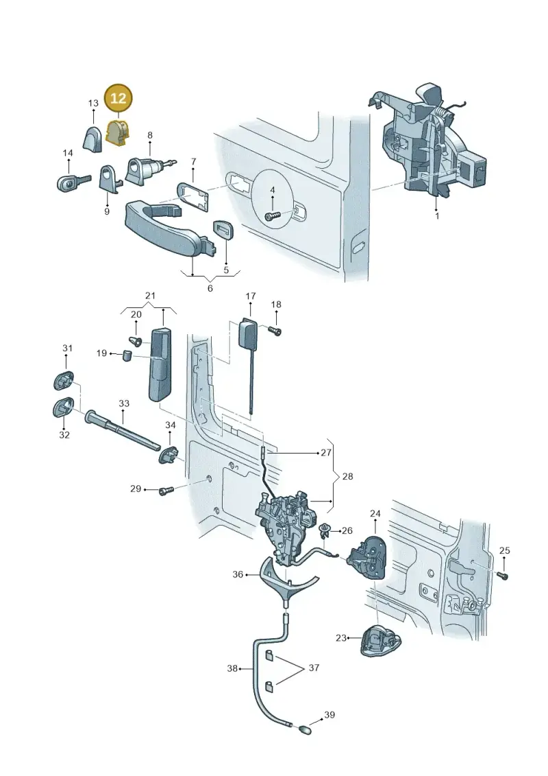 7LA837233B — Volkswagen Caravelle (2015-2019) diagram 410843800, position 12