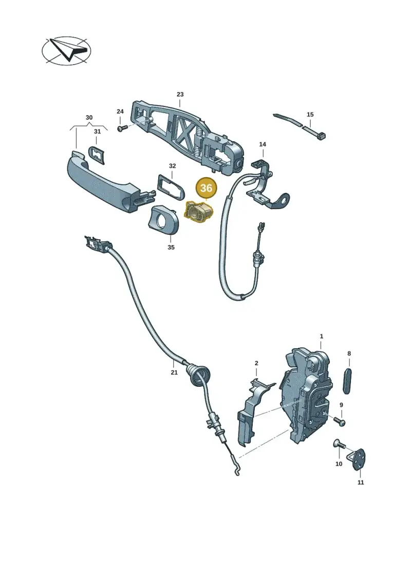7LA837233B — Volkswagen Transport. multivan (2019-2024) diagram 7ep837000, position 36