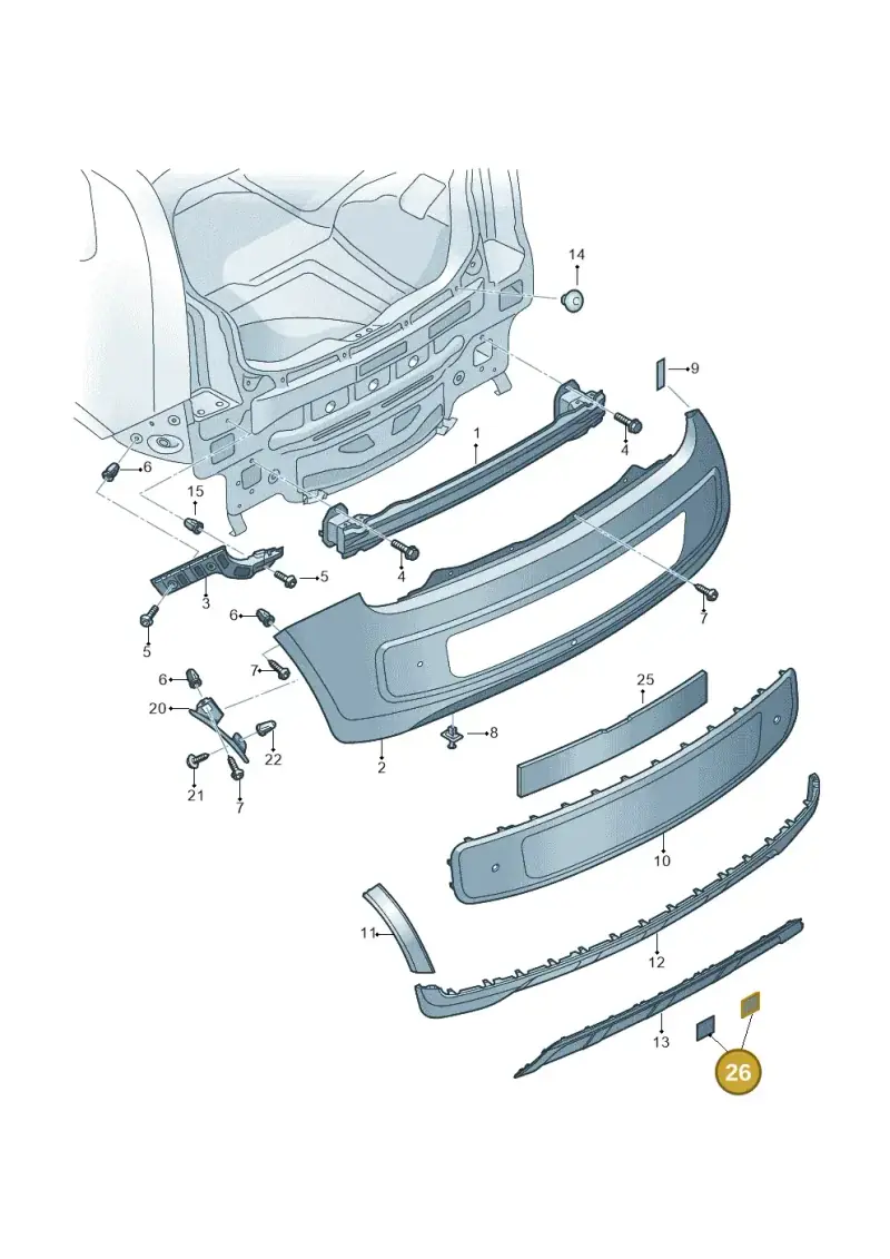 7LA853042 — Volkswagen Up! 1.0 BlueMotion (2016-2023) diagram 892807050, position 26