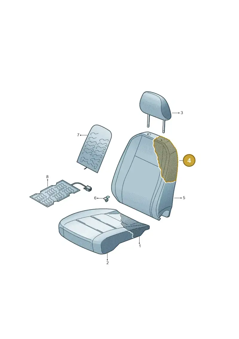 7LA881775D — Volkswagen Transporter Multivan (2019-2024) diagram 861881700, position 4