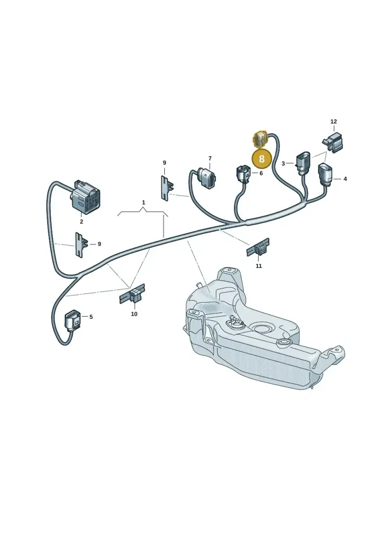 7LA973707 — Volkswagen Caddy Maxi Kombi (2020-2024) diagram 2ka971075, position 8