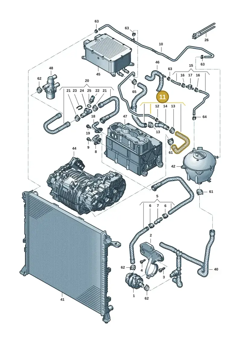 7LE121049C — Volkswagen E-Crafter 35 (2018-2024) diagram 599121001, position 11