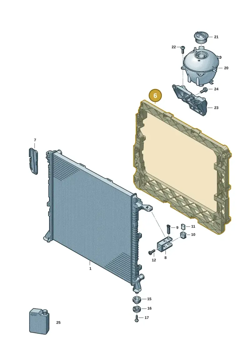 7LE121079 — Volkswagen E-Crafter 35 (2018-2024) diagram 599121002, position 6