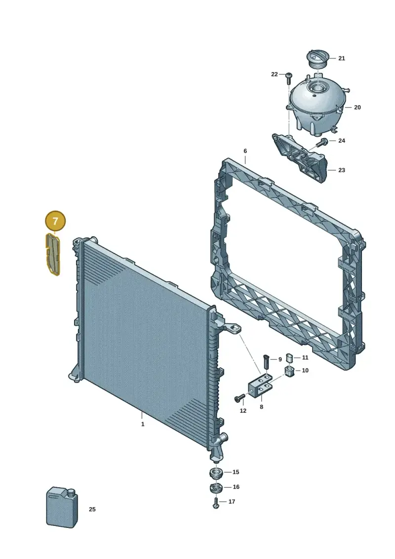 7LE121331 — Volkswagen E-Crafter 35 (2018-2024) diagram 599121002, position 7