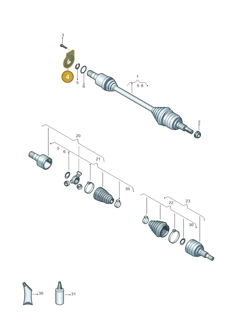 7LE407181 — Volkswagen E-Crafter 35 (2018-2024) diagram 599407020, position 4