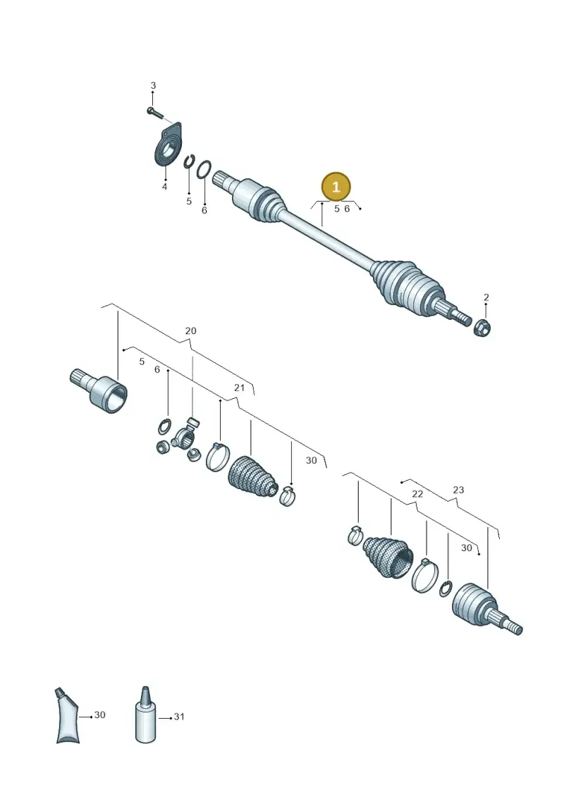 7LE407271A — Volkswagen E-Crafter 35 (2018-2024) diagram 599407020, position 1