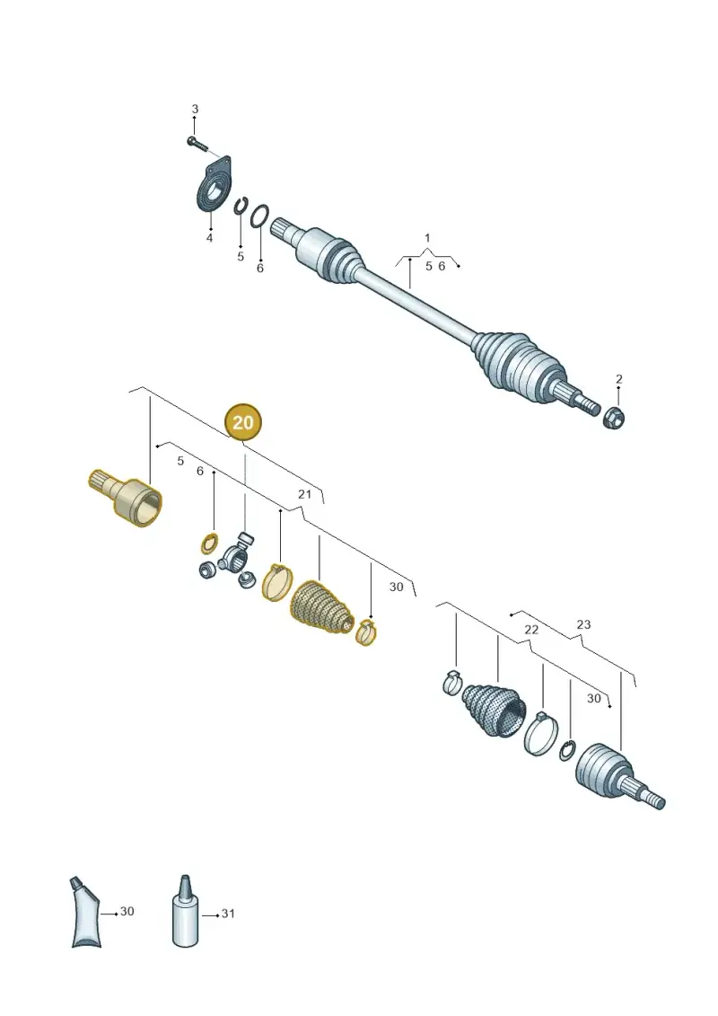 7LE498104C — Volkswagen E-Crafter 35 (2018-2024) diagram 599407020, position 20