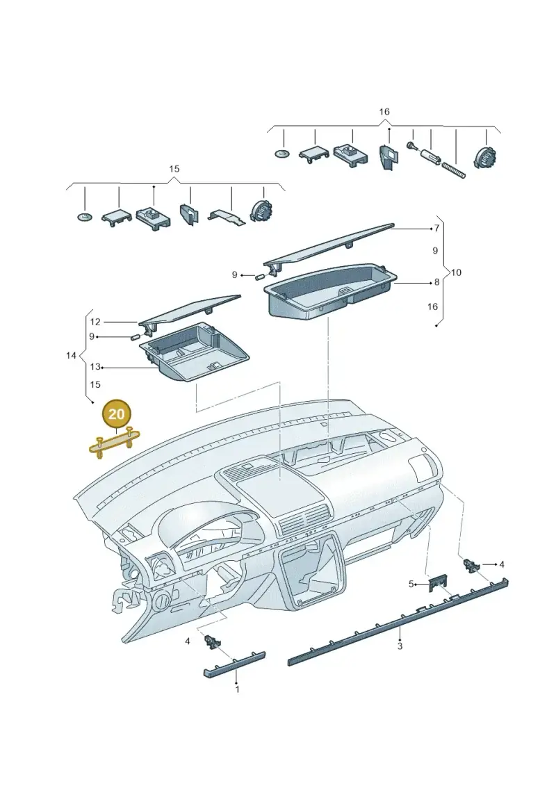 7M0000289 — Volkswagen Sharan (2008-2010) diagram 245857100, position 20
