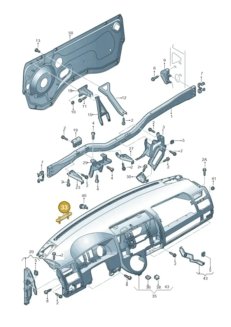 7M0000289 — Volkswagen Transp. dropside (2008-2009) diagram 411857000, position 33