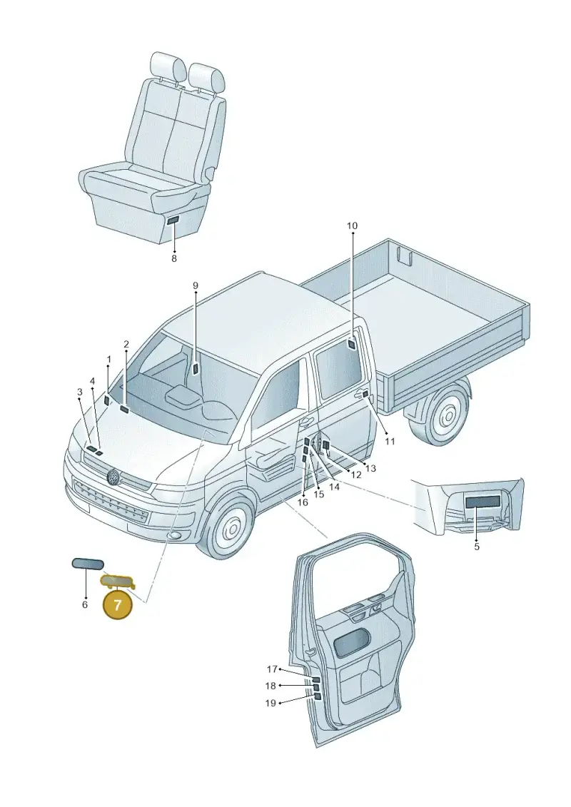 7M0000289 — Volkswagen Single-cab transp. (2019-2024) diagram 862010000, position 7