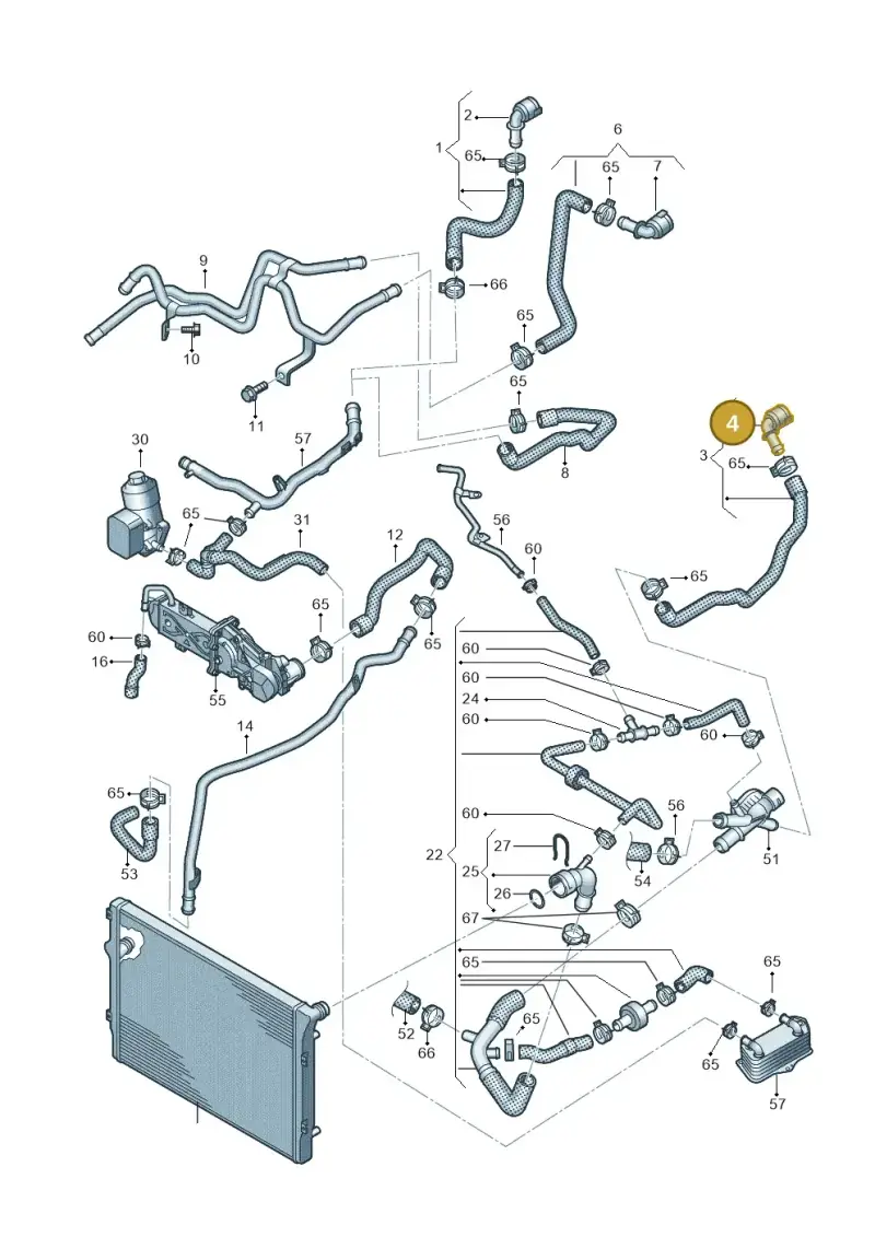 7M0122291 — Volkswagen Caddy kombi (2015-2020) diagram 866121380, position 4