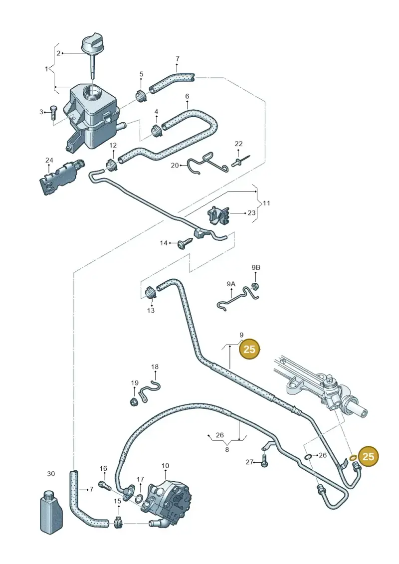 7M0422999 — Volkswagen California Camper (2009-2011) diagram 679422650, position 25