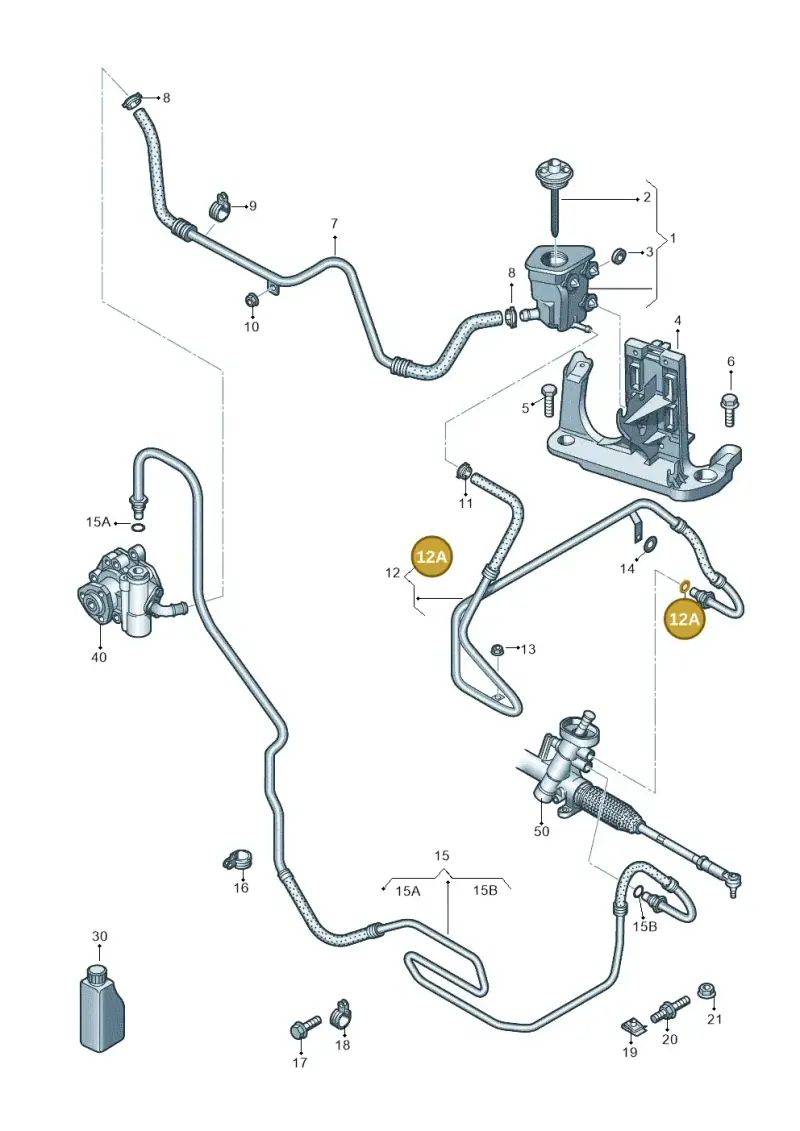 7M0422999 — Volkswagen Beetle (2016-2019) diagram 691422500, position 12A