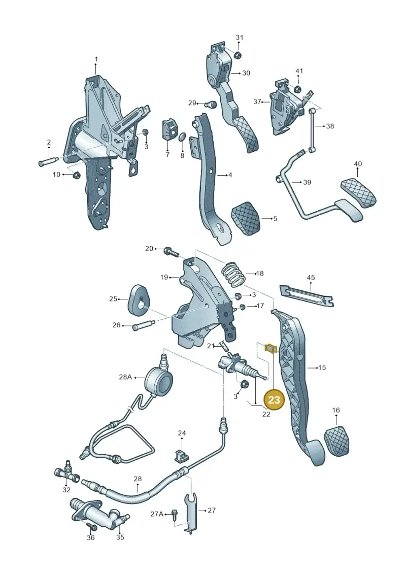 7M0721357 — Volkswagen Transp. caravelle (2011-2015) diagram 410721250, position 23