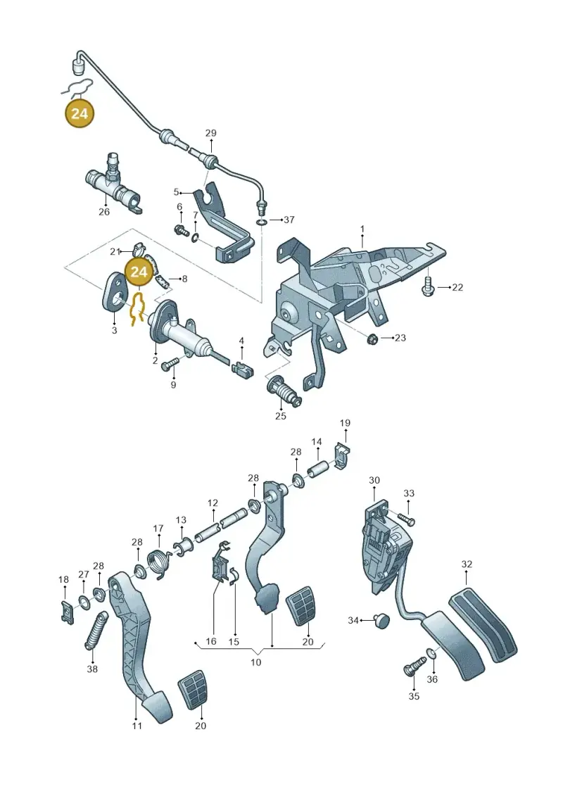7M0721431 — Volkswagen Sharan (2008-2010) diagram 244721250, position 24