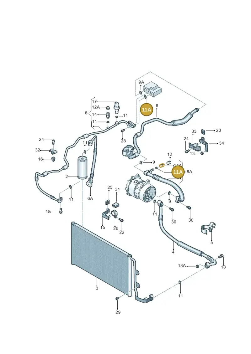 7M0820749B — Volkswagen New Beetle (2001-2005) diagram 206260460, position 11A