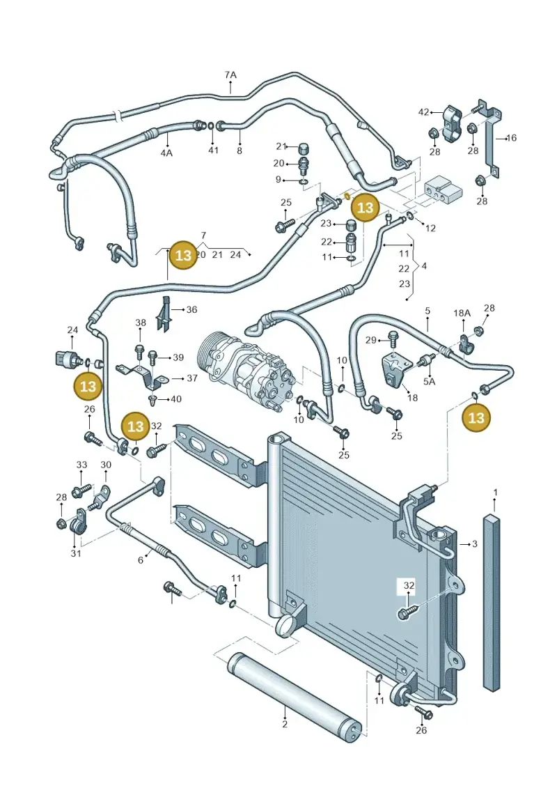7M0820749B — Volkswagen LUPO/3L TDI (2003-2005) diagram 240260400, position 13