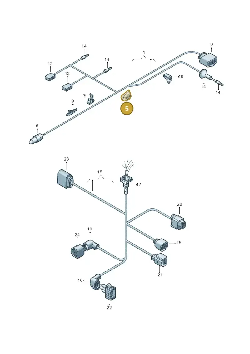 7M0955998 — Volkswagen Touareg (2012-2014) diagram 274971600, position 5