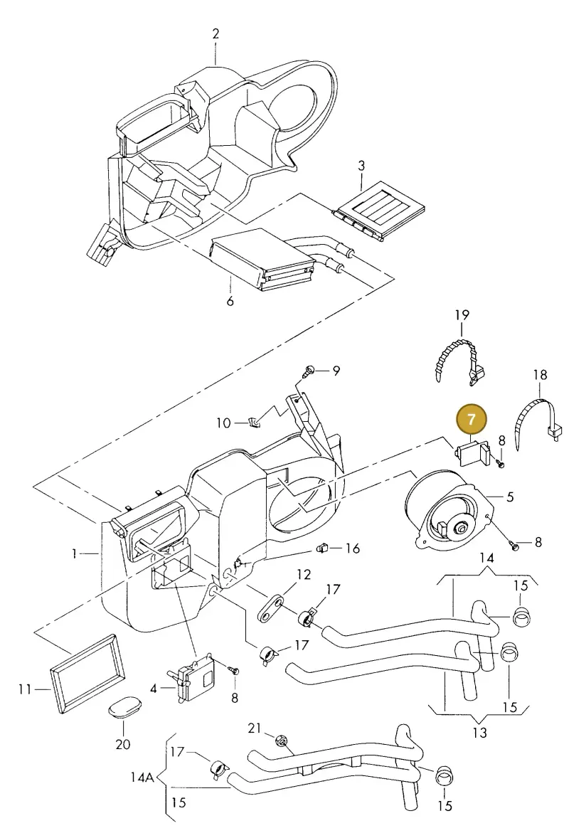 7M0959263E — Volkswagen SHARAN/SYNCRO (1995-2000) diagram 192819210, position 7