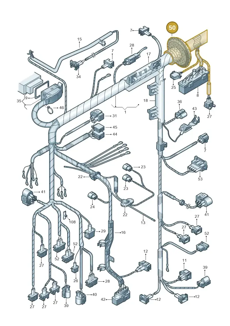 7M0971840C — Volkswagen Sharan (2008-2010) diagram 162971760, position 50