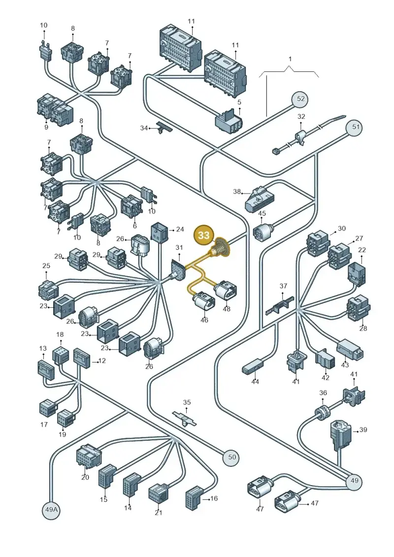 7M0971840C — Volkswagen Transp. caravelle (2008-2009) diagram 410971820, position 33