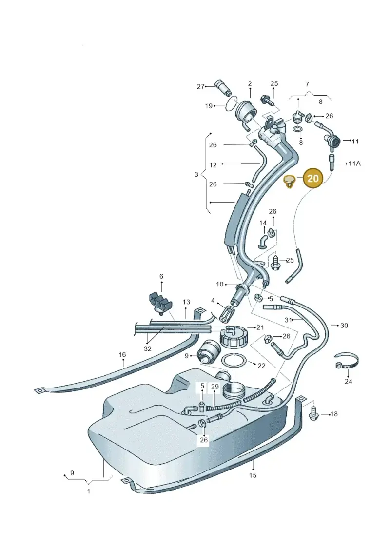 7M3201254 — SEAT Alhambra (2006-2010) diagram 406201050, position 20