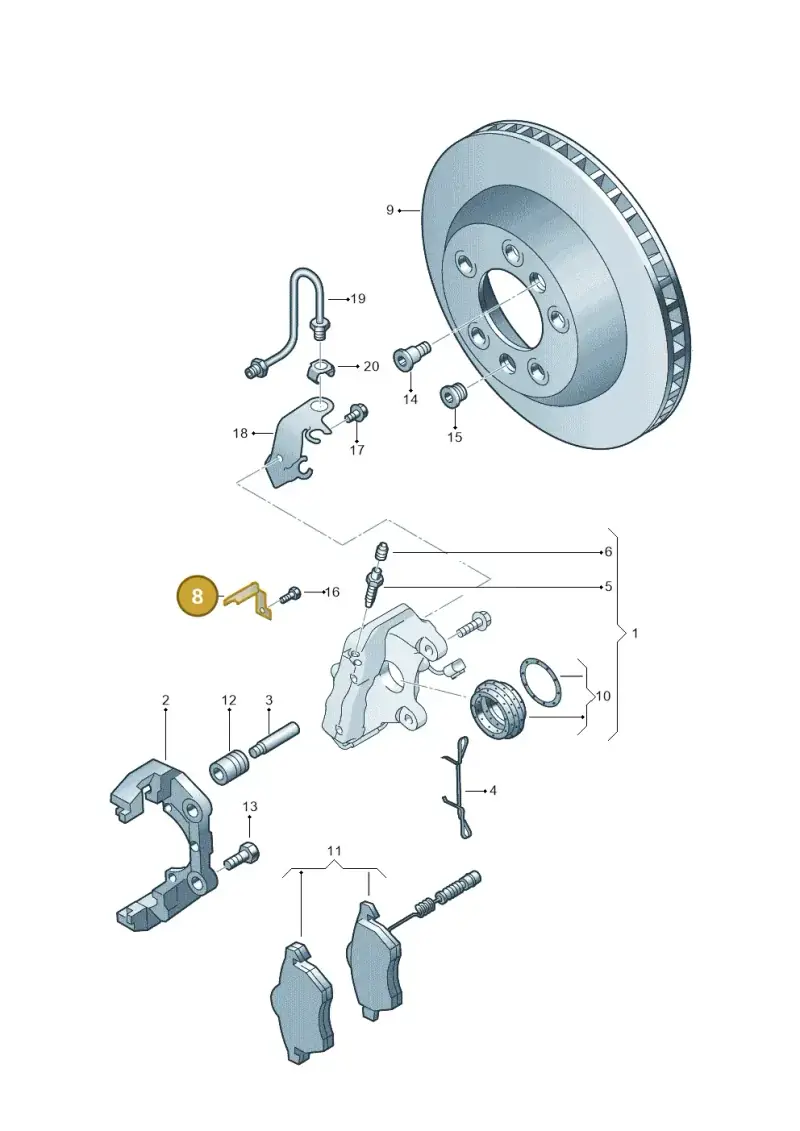 7M3615133 — Volkswagen Touareg                08> (2007-) diagram 274615600, position 8