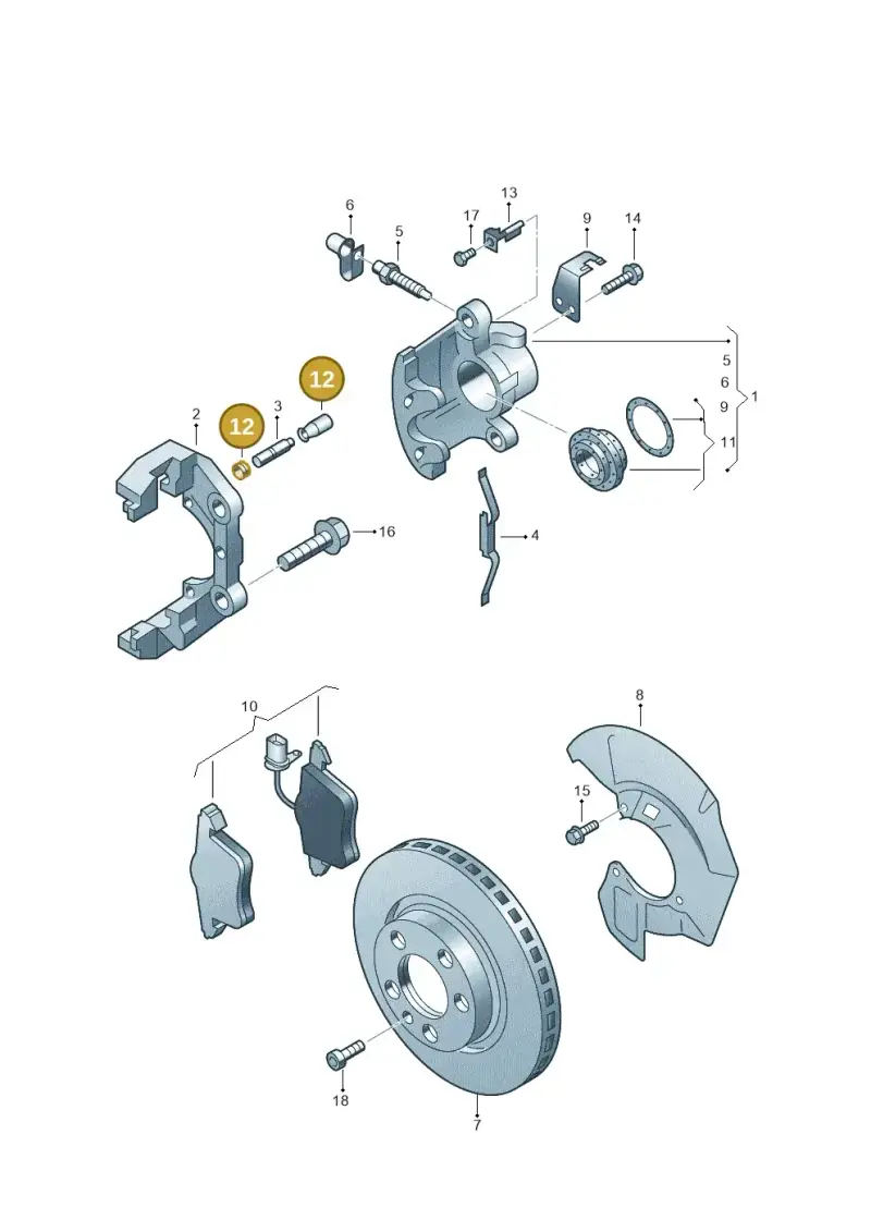 7M3698647A — Volkswagen Caravelle (2015-2019) diagram 410615400, position 12