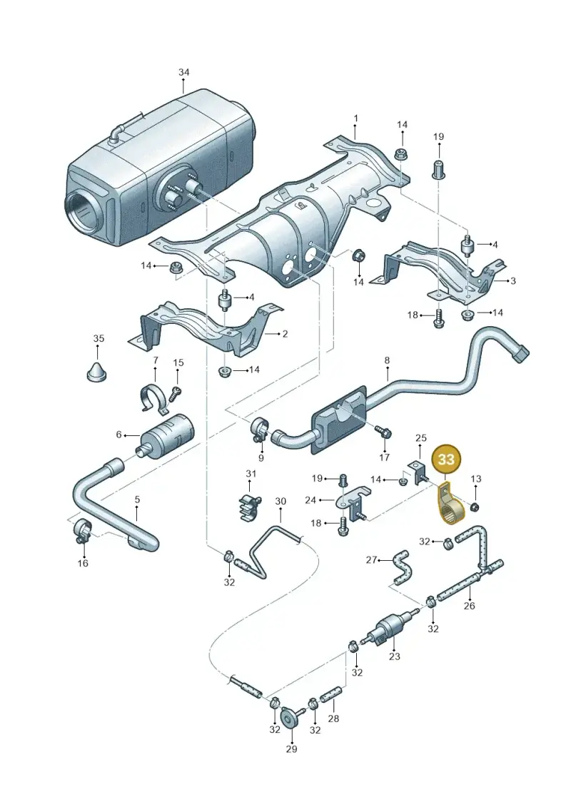 7M3813549 — Volkswagen Transp. caravelle (2011-2015) diagram 410819480, position 33