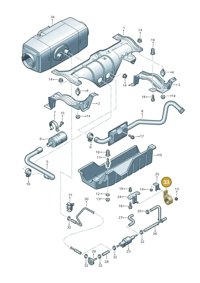 7M3813549 — Volkswagen Transp. dropside (2011-2015) diagram 411819480, position 33